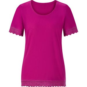 Kanten shirt in fuchsia