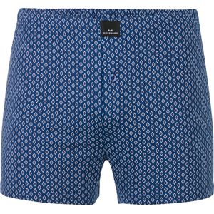 Heren Boxershorts in marine + jeansblauw/wit bedrukt