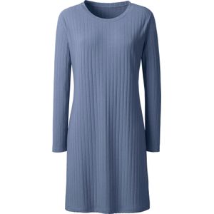 Dames Lang shirt in duivenblauw