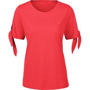 Dames Shirt met korte mouwen in koraalrood