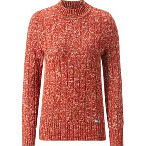 Dames Pullover met lange mouwen in roestrood/ecru/gemêleerd