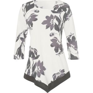 Dames Shirt met print in ecru geprint