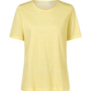 Dames Streepjesshirt in citroen-ecru-gestreept