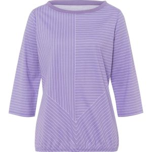 Classic Basics - Shirt - Lavendel/Wit gedessineerd - 3/4 Mouwen