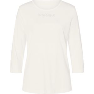 Ecru Longsleeve - 100% Katoen - Ronde Hals - 3/4-Mouwen