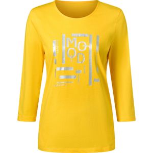 Dames Shirt met 3/4-mouw in zonnegeel