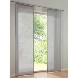 Schuifgordijn - Zilvergrijs - Transparant - Incl. Montagemateriaal