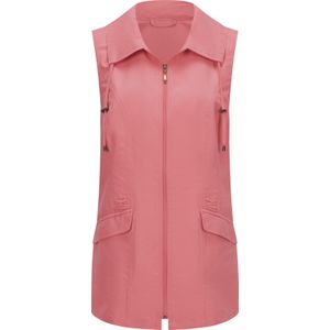 Dames Lang vest in flamingo