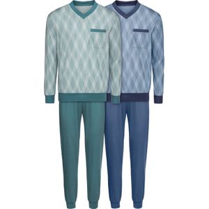 Pyjama's - Set van 2 - Effen Boordjes - Single-Jersey