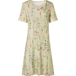 Dames Jersey jurk in pistache geprint