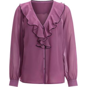 Dames Blouse met lange mouwen in violet