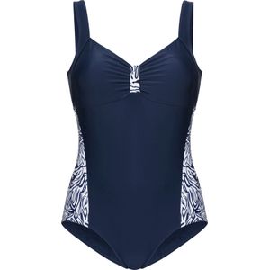 Badpak - Zwart - V-Hals - Softcups - Rimpelingen - Gevoerd Voorpand