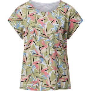 Dames Shirt met print in limoengroen/flamingo bedrukt