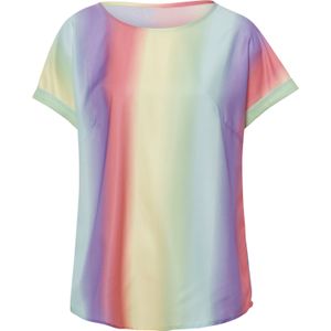 Dames Comfortabele blouse in lavendel/citroen bedrukt