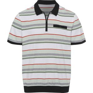 Poloshirt - Korte Mouwen - Katoen - Streepjespatroon - Geribde Kraag