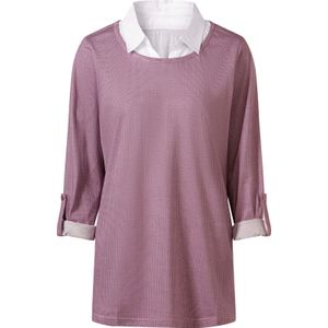 Dames Lang shirt in roze/orchidee bedrukt