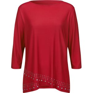 Dames Shirt met 3/4-mouw in rood