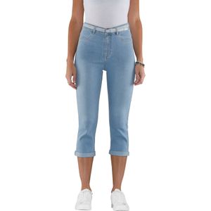 Capri-Jeans - Blauw - Stretchmateriaal - Met Glinsterende Riem