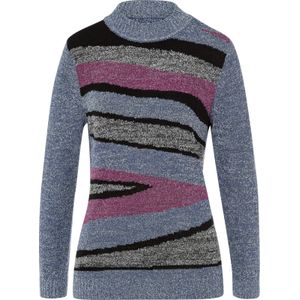 Gebreide Trui - Jeansblauw Mêlee - 78% Polyacryl - Lange Mouwen