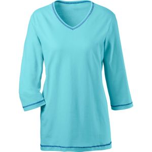 Dames Pyjama-Shirt in turquoise