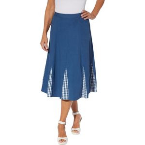 Dames Folklorerok in jeansblauw