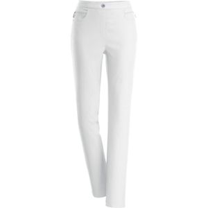 Chino - Wit - 72% Viscose 25% Polyamide 3% - Steekzakken Zonder Sluiting