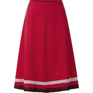 Dames Folklorerok in rood/zwart
