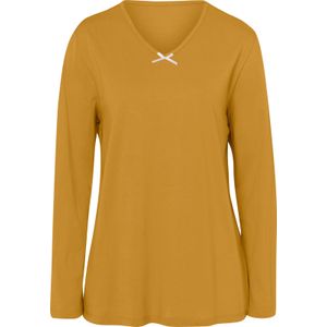 Dames pyjama-shirt in oker