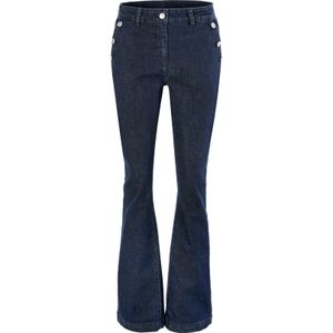 Jeans - Dark Blue - 97% Katoen 3% Elastaan - Steekzakken - Knoop en Ritssluiting