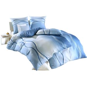 Bedtextiel in blauw