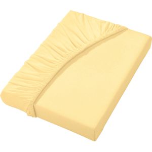 Hoeslaken in vanillegeel