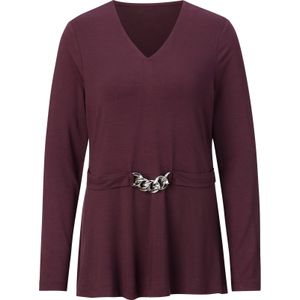 Dames Shirt met lange mouwen in bordeaux