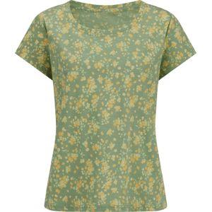 Dames Bedrukt shirt in eucalyptus/citroen bedrukt