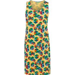 Dames Zomerjurk in geel geprint