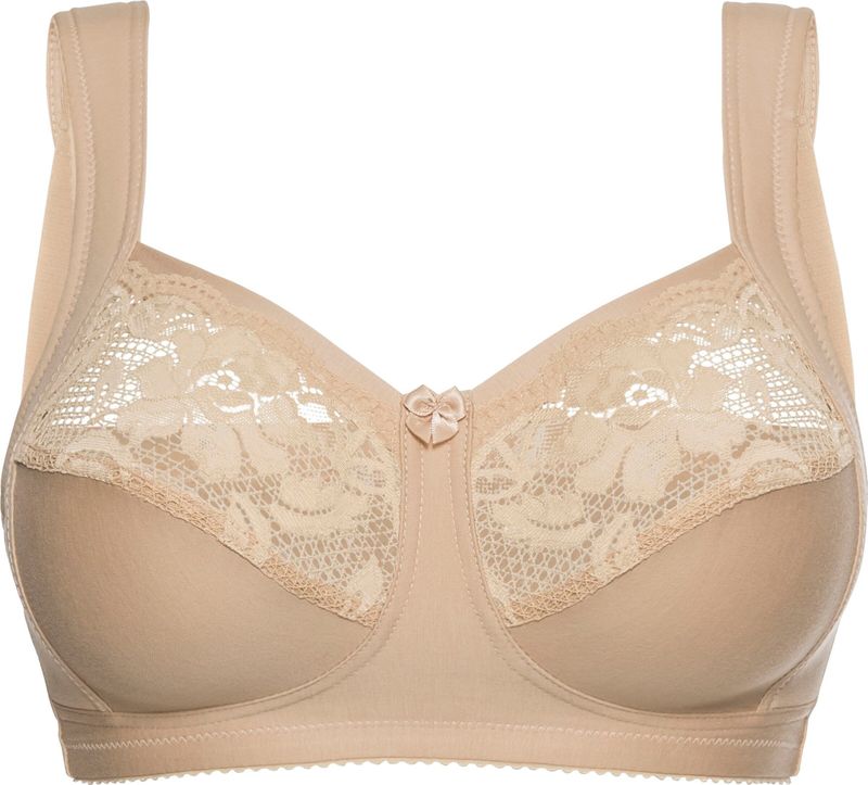 Miss Mary of Sweden Lovely Lace Support katoenen comfortbeha zonder beugel 110B Beige