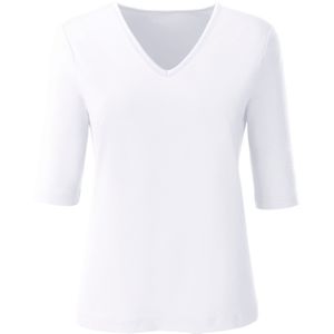 Dames Shirt met v-hals in wit