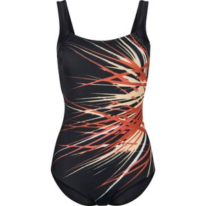 Dames Badpak in zwart/terra