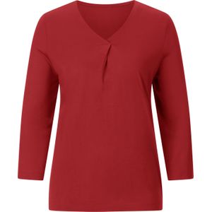 Dames Shirt met V-hals in kers