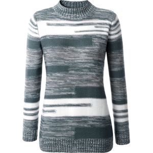 Classic Basics - Trui - Winterturquoise mêlee - Staande Kraag - Lange Mouwen