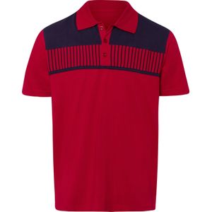 Heren Poloshirt met korte mouwen in rood/marine