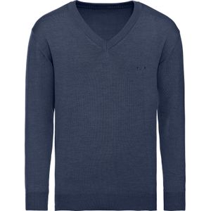 Pullovers - Jeansblauw - 100% Scheerwol