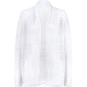 Wit Vest - 100% Polyacryl - Lange Mouwen - Zonder Sluiting