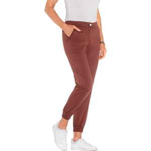 Dames broek in roodbruin