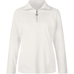 Shirt - Lichtgrijs - Interlock - Platte Kraag met Ritssluiting