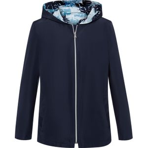 Tussenjassen - Marine - 100% Polyester - Met Capuchon, Steekzakken