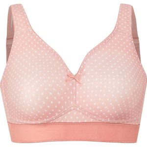 Dames Comfort-bh zonder beugel in poeder gedessineerd