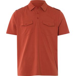 Heren Poloshirt met korte mouwen in roestrood