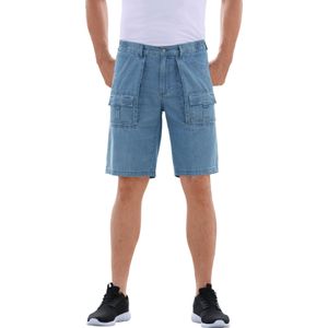 Heren jeansbermuda in blue-bleached