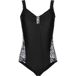 Badpak - Zwart - V-hals - Softcups - Gevoerd