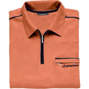 Heren Poloshirt met korte mouwen in terracotta